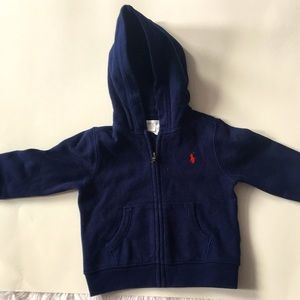 Ralph Lauren kids hoodie in navy blue.